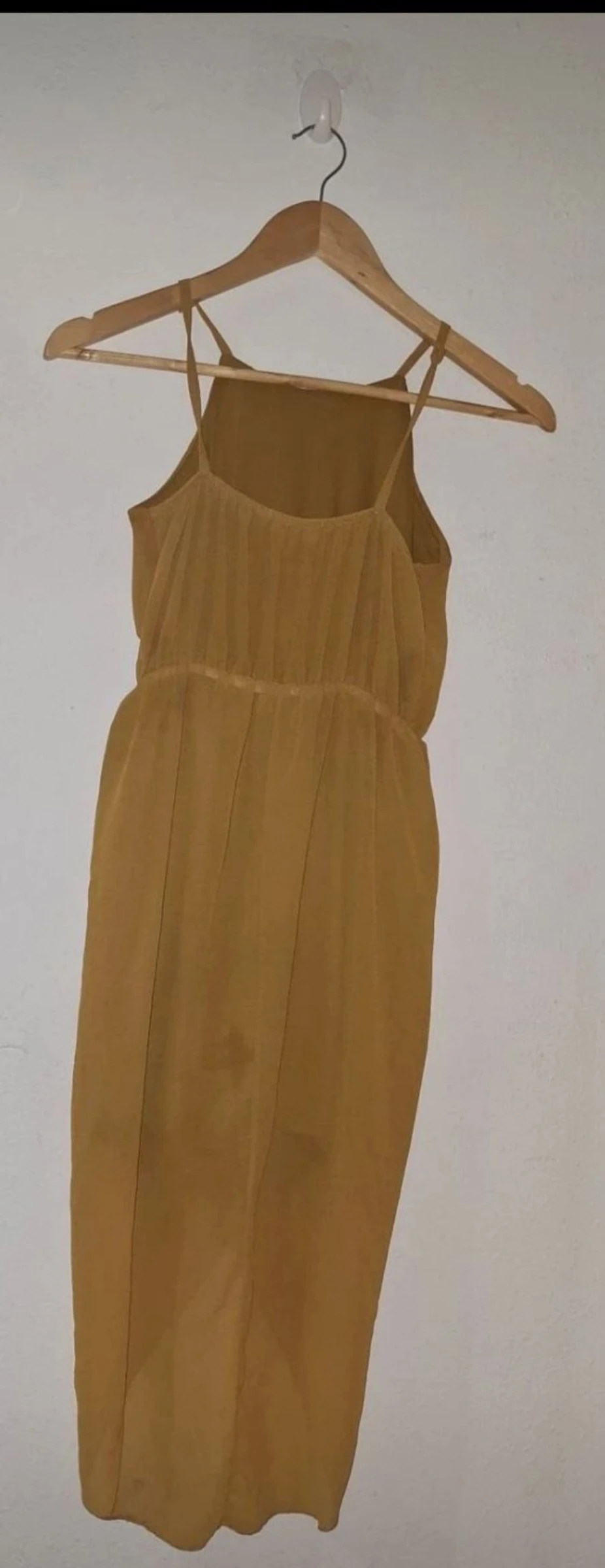 Robe midi en mousseline moutarde édition limitée Y2K – photo 4